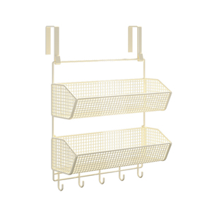 门后挂钩置物架衣柜侧包包收纳架门上挂篮挂衣架免打孔窄架壁挂式