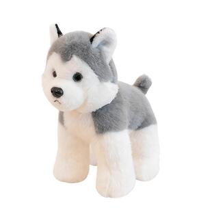 海利伟超市款仿真二哈毛绒玩具哈士奇小狗公仔玩偶男女孩生日礼物