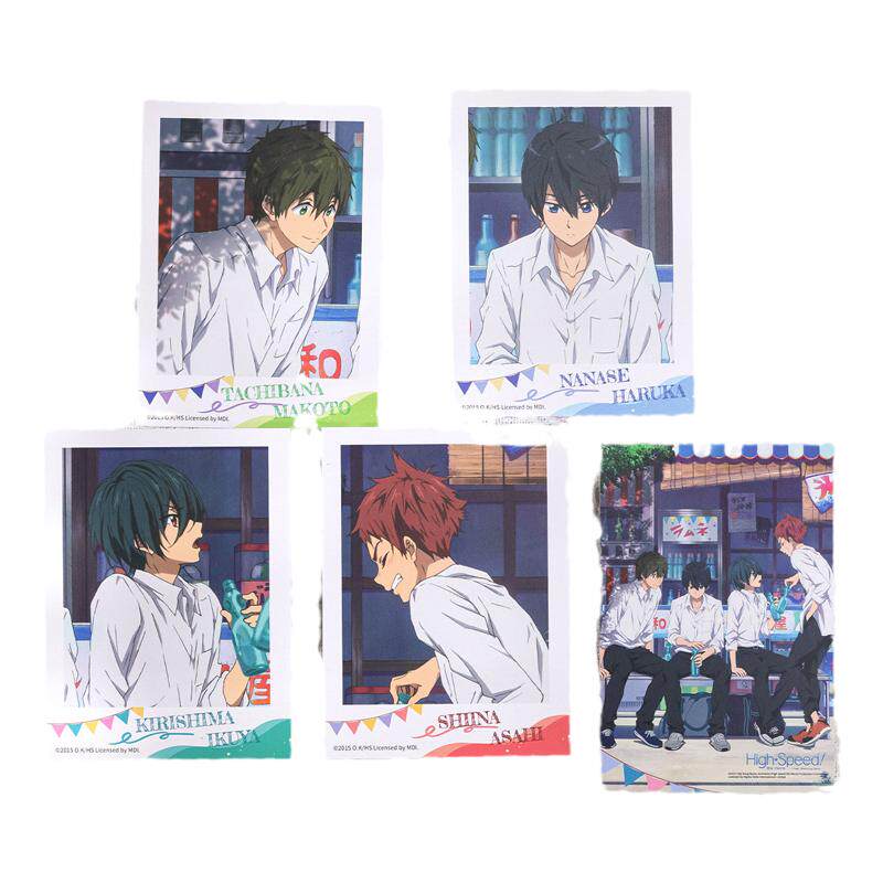 星河动漫 Free！七濑遥 橘真琴 桐岛郁弥 夏日冰饮系 拍立得 卡