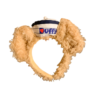 超可爱生日帽子小熊耳朵毛绒发箍女洗脸头箍拍照道具装饰发卡发饰