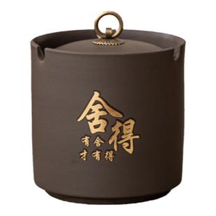 陶瓷烟灰缸家用客厅摆件防风防飞灰密封大号多功能紫砂带盖创意