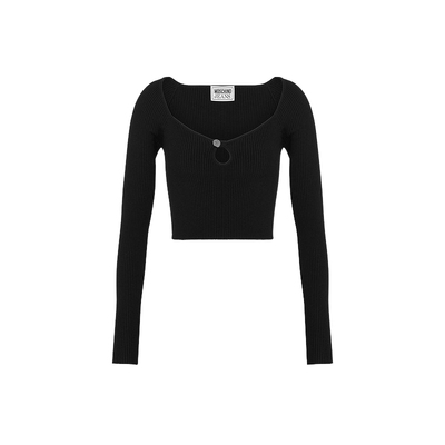 【礼物低至5折】M05CH1N0 JEANS  女士修身高腰长袖针织衫