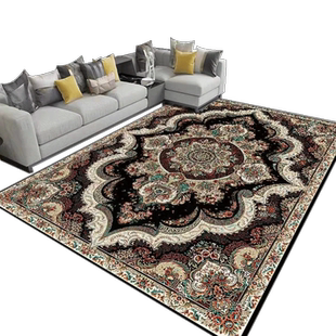 复古美式床边毯地毯客厅卧室 欧式茶几毯波西米亚民族风波斯地垫