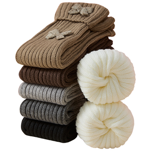 儿童袜套女童堆堆袜配雪地靴冬季加厚保暖女孩宝宝白色护腿小腿套