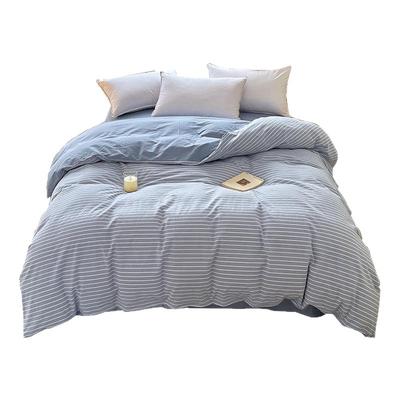 无印良品格子风水洗棉被套被罩全棉纯棉150x200床单宿舍床上用品