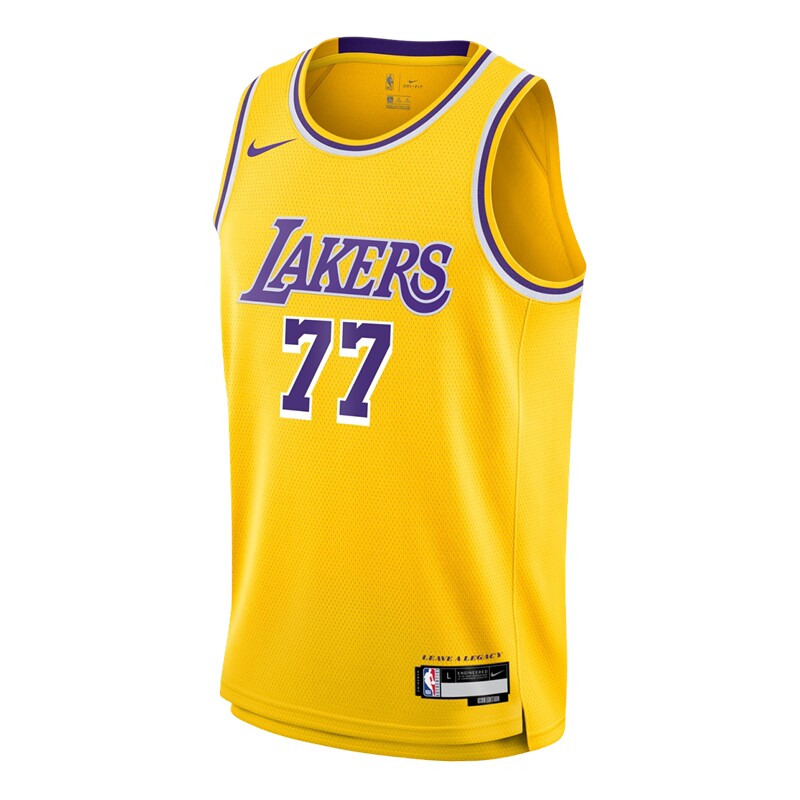 Nike湖人东契奇大童速干篮球服