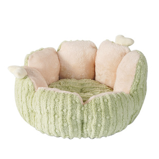 猫窝冬季保暖半封闭式安全感四季通用超级大毛绒仙人掌柔软网红窝