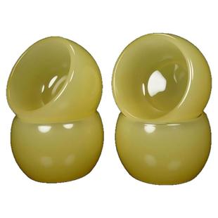 天然老黄玉茶杯酒杯功夫茶具养生高端玉石男女士款单个主人杯套装