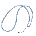 毕业级3-4mm极光无暇正圆天然淡水Ak高品质珍珠项链新年礼物