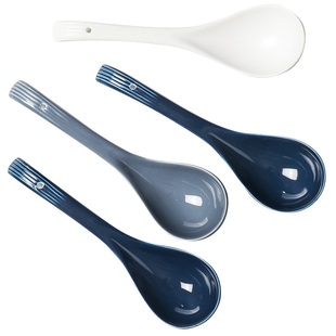 釉下彩陶瓷汤勺家用大号盛汤长柄喝汤用大勺子调羹汤匙粥勺稀饭勺