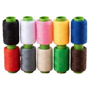 家用缝纫机专用小卷线402缝纫线白黑线缝衣线缝补衣服线手缝线团