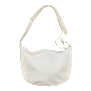 可爱纯色简约复古少女百搭饺子包日系原宿chic古着感斜挎单肩包女