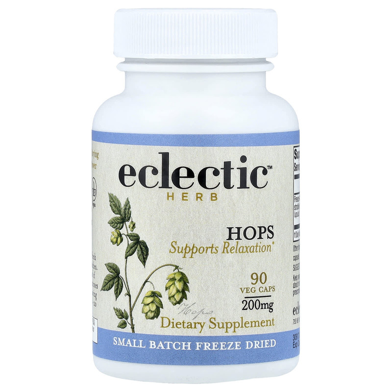 EclecticHerb冻干啤酒花提取物胶囊天然适应原平衡情绪压力帮助