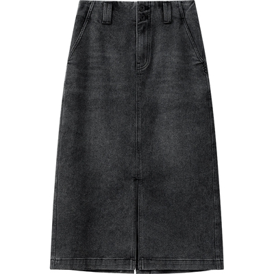 播商场同款水洗牛仔开叉半身裙女夏季新款复古裙子BDS2BD2738