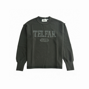 TelFar 华夫格做旧卫衣男宽松长袖vintage街头休闲上衣马丁同款