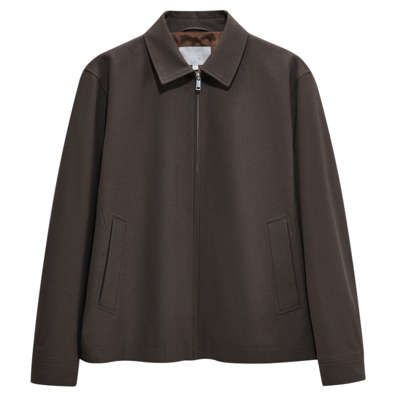 九牧王男装2025秋季新款四面弹抗静电商务休闲男款行政夹克