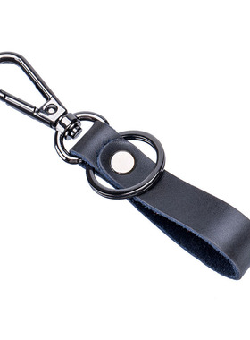 新款真皮汽车钥匙扣男防丢高档挂件手工腰挂个性创意简约车钥匙链