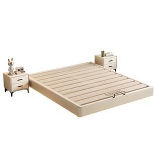 政府补贴纯实木无床头小户型排骨架床燕尾榫静音悬浮床可定制尺寸