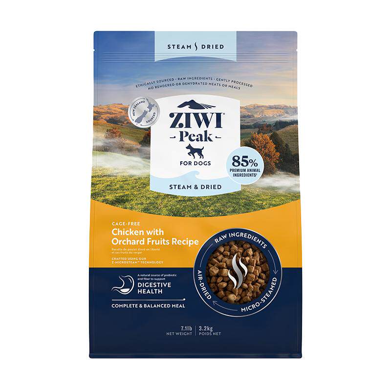 【自营】ZIWI巅峰微蒸风干狗粮营养全阶段通用风干犬粮3.2kg临期