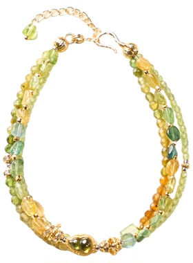 天然绿碧玺转运珠手链