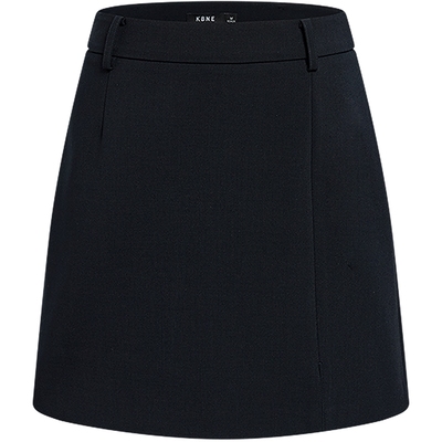 KBNE短裙女装藏青色半身裙2025秋季新款羊毛小个子字裙直筒裙女