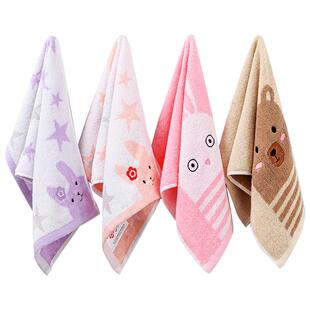 洁丽雅儿童毛巾纯棉洗脸家用宝宝小孩专用全棉a类擦脸洗澡小毛巾