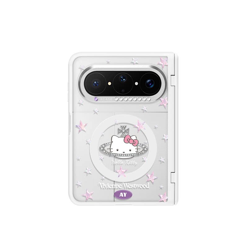 ANGYING × 土星猫咪适用华为PuraXMax手机壳磁吸小折叠阔PURA典藏版XZ中轴全包保护套防摔x2新款透明高级感