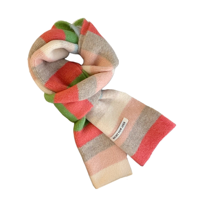 冬季韩版撞色条纹保暖毛线围巾女