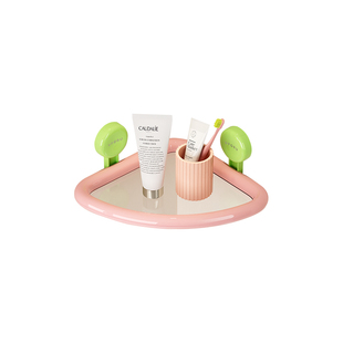 吸盘浴室三角置物架多巴胺卫生间厕所壁挂纸巾架转角洗漱收纳神器