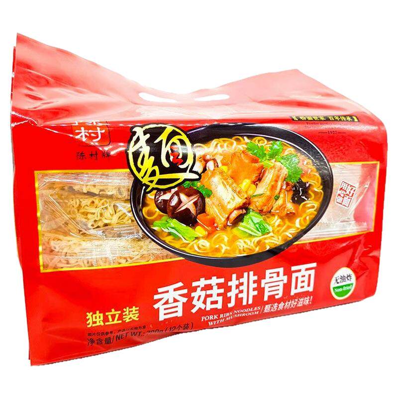 陈村香菇排骨面方便面泡面速食面
