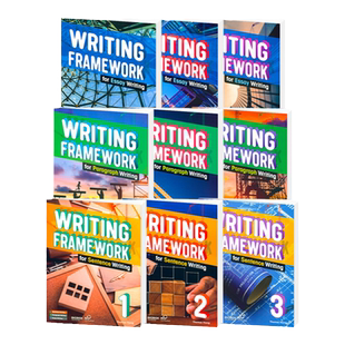 原版进口 小学初中英语写作技能专项训练书 writing framework for Sentence Paragraph Essay writing 句子段落短文写作框架教材