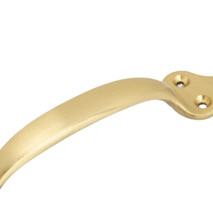 中式纯黄铜如意头拉手仿古衣橱柜门拉手柜子抽屉金色明装窗户把手