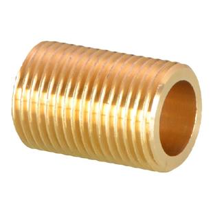 4分通丝管接头黄铜双外丝3/4/5/6/12cm1/2外丝延长管加长对丝加厚