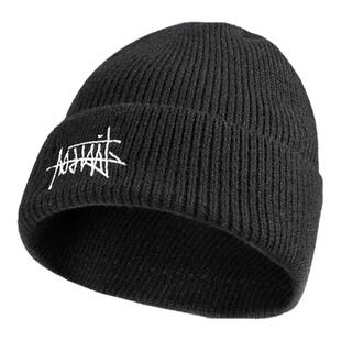 针织帽秋冬季帽子男士防寒保暖韩版包头冷帽显脸小大头围毛线帽女