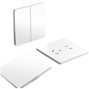 木林森开关插座86型单孔肤感墙壁哑光防指纹超薄安装白色简约耐用