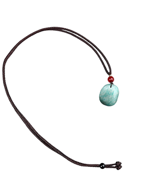 天然天河石波西米亚风毛衣链