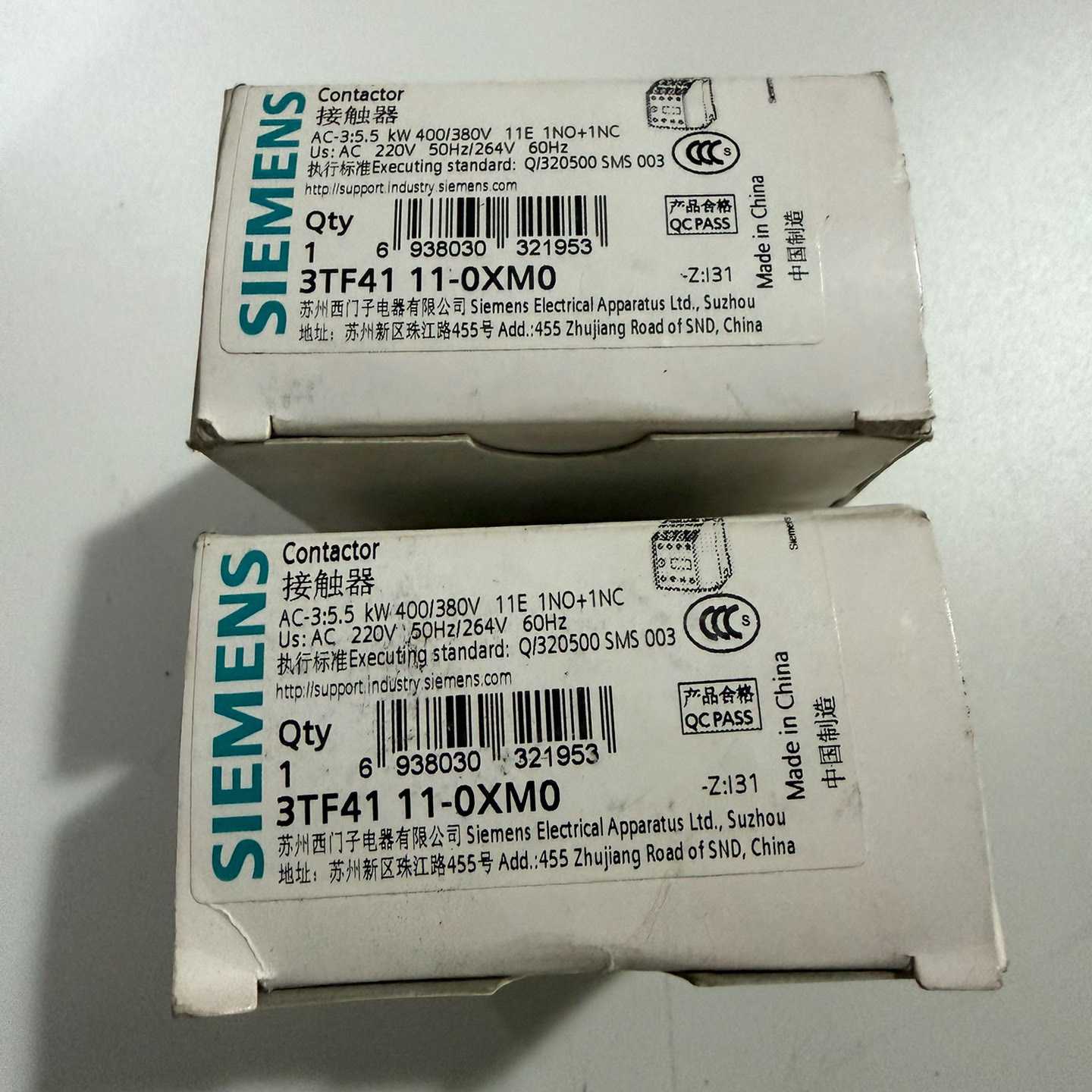 议价--西门子接触器3TF41 11-0XM0,全新原装,带原包装盒
