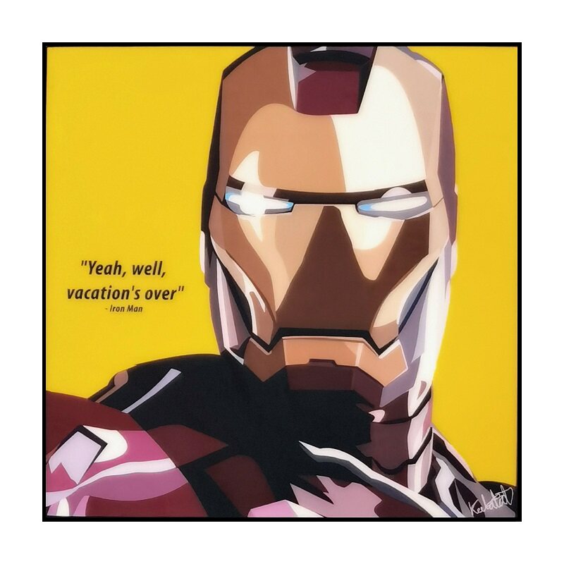 漫威钢铁侠挂画Iron Man铁甲侠铁人泰国Keetatat波普艺术装饰挂画