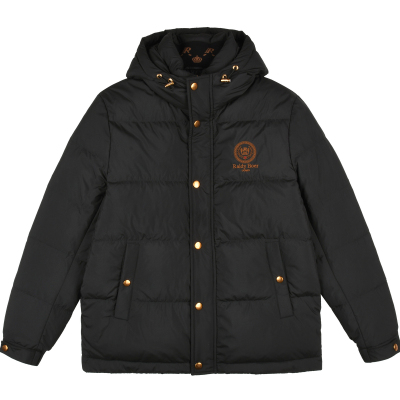 雷迪波尔胸前刺绣工艺LOGO羽绒服