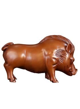 紫铜錾刻豪猪居家馈赠小摆件