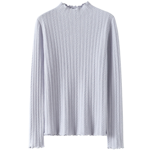 妥妥气质女主~半高领100%纯山羊绒衫女纯羊绒毛衣针织打底衫秋冬