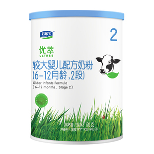 【无勺子】君乐宝优萃有机较大婴儿配方奶粉适用6-12月2段170g*1