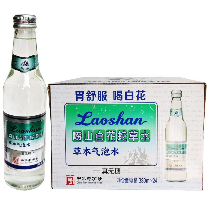 QD生产崂山白花蛇草水330ml*24瓶整箱百花蛇草加强型【青岛发货】