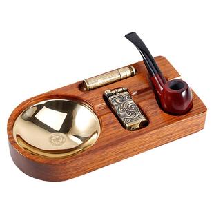 JIFENG季风烟斗工具全套烟斗机纯铜压棒实木雪茄烟缸醒草盘烟斗架