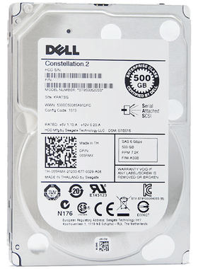 Dell戴尔服务器硬盘 500G 7.2K SAS 2.5英寸 赠原厂托架