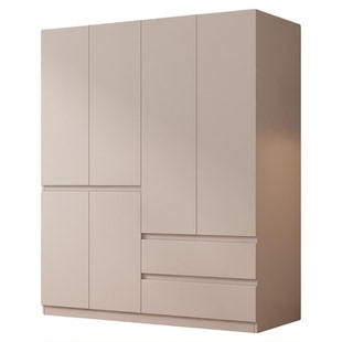 实木衣柜卧室家用现代简约2025新爆款免拉手出租房用定制儿童衣橱