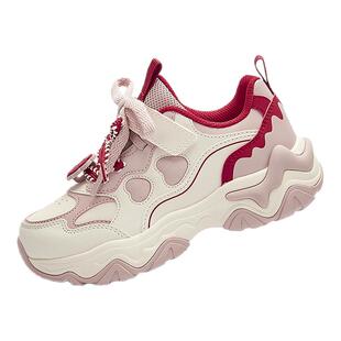 巴拉巴拉童鞋儿童运动鞋女童跑步鞋春季2026新款防滑红色新年单鞋