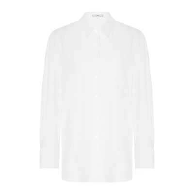 LYNEE 简约烫钻logo宽松休闲衬衫女2025年春季新款设计感百搭衬衣