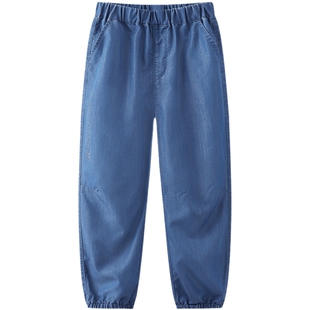 [凉感]MQD童装男童冰丝牛仔防蚊裤夏装新款儿童防紫外线长裤