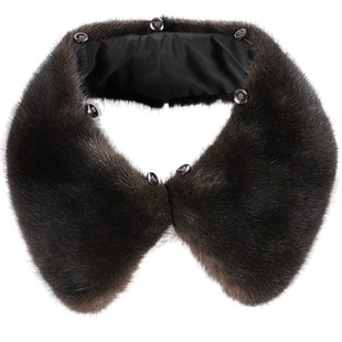 优质水貂毛领子真毛领男式通用翻领单卖买皮领子尼克服方领大衣领